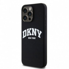 Kryt DKNY Silicone White Arch Logo na Apple iPhone 13 Pro Max MagSAFE  Černý 