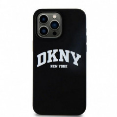 Kryt DKNY Silicone White Arch Logo na Apple iPhone 13 Pro Max MagSAFE  Černý 