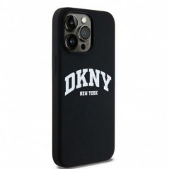 Kryt DKNY Silicone White Arch Logo na Apple iPhone 13 Pro Max MagSAFE  Černý 