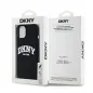 Kryt DKNY Silicone White Arch Logo na Apple iPhone 14 MagSAFE  Černý 