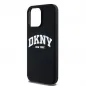 Kryt DKNY Silicone White Arch Logo na Apple iPhone 14 Pro Max MagSAFE  Černý 