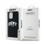 Kryt DKNY Silicone White Arch Logo na Apple iPhone 14 Pro Max MagSAFE  Černý 