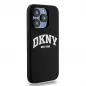 Kryt DKNY Silicone White Arch Logo na Apple iPhone 15 Plus MagSAFE  Černý 