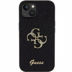 Kryt Guess Fixed Glitter Big 4G na Apple iPhone 15 Plus Černý 