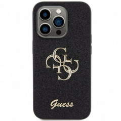 Kryt Guess Fixed Glitter Big 4G na Apple iPhone 15 Pro Černý 