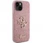 Kryt Guess Fixed Glitter Big 4G na Apple iPhone 15 Růžový 