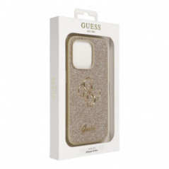 Kryt Guess Fixed Glitter Big 4G na Apple iPhone 14 Pro Zlatý 