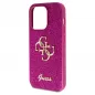 Kryt Guess Fixed Glitter Big 4G na Apple iPhone 15 Pro Fialový (Purple) 