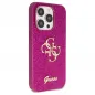 Kryt Guess Fixed Glitter Big 4G na Apple iPhone 15 Pro Fialový (Purple) 