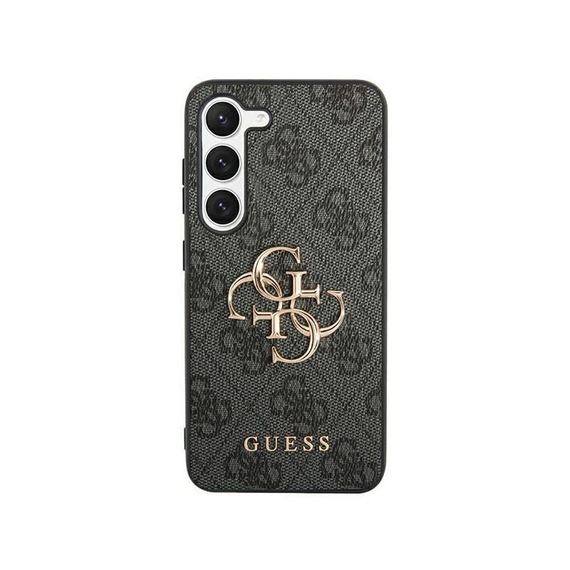 Kryt Guess Leather 4G Metal Logo na Samsung Galaxy S24 ULTRA Černý 