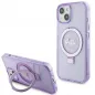 Kryt Guess Glitter Script Logo - Ring stand na Apple iPhone 15 Plus MagSAFE  Fialový (Purple) 