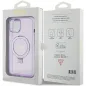 Kryt Guess Glitter Script Logo - Ring stand na Apple iPhone 15 Plus MagSAFE  Fialový (Purple) 