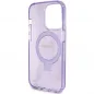 Kryt Guess Glitter Script Logo - Ring stand na Apple iPhone 15 Pro MagSAFE  Fialový (Purple) 