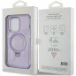 Kryt Guess Glitter Script Logo - Ring stand na Apple iPhone 15 Pro MagSAFE  Fialový (Purple) 