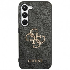 Kryt Guess Leather 4G Metal Logo na Samsung Galaxy S24 PLUS Černý 