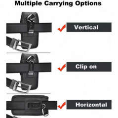 Univerzální pouzdro, Vertikální pouzdro Vertical Belt Holster OXFORD na Samsung Galaxy A41 Černý 