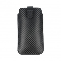 Univerzální pouzdro Pocket Carbon na Samsung Galaxy Xcover 5 Karbonový vzor  Černý 