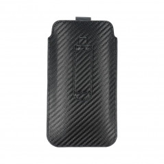 Univerzální pouzdro Pocket Carbon na Samsung Galaxy Xcover 5 Karbonový vzor  Černý 