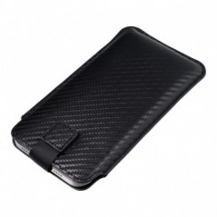 Univerzální pouzdro Pocket Carbon na Samsung Galaxy Xcover 5 Karbonový vzor  Černý 