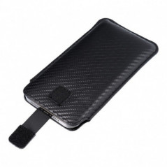 Univerzální pouzdro Pocket Carbon na Samsung Galaxy Xcover 5 Karbonový vzor  Černý 