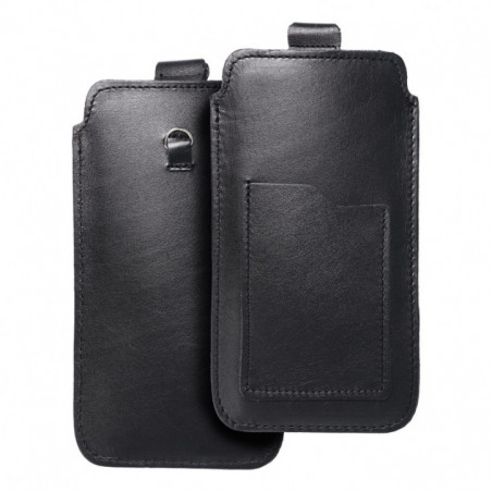 Univerzální pouzdro, Pouzdro na opasek ROYAL - Leather universal flap pocket na XIAOMI Redmi Note 10 Černý 