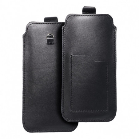 Univerzální pouzdro, Pouzdro na opasek ROYAL - Leather universal flap pocket na XIAOMI Redmi 12 Černý