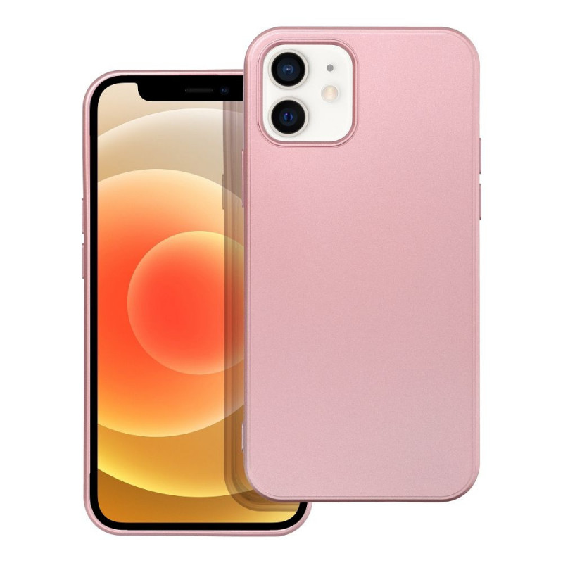 Kryt Metallic na Apple iPhone 12 Pro Růžový 