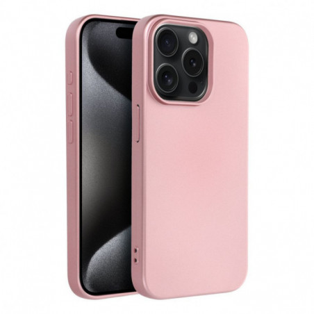 Kryt Metallic na Apple iPhone 15 Pro Růžový