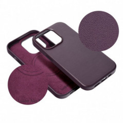 Kryt Leather Mag Cover na Apple iPhone 16 Elegantní  MagSAFE  Tmavě fialový (violet) 