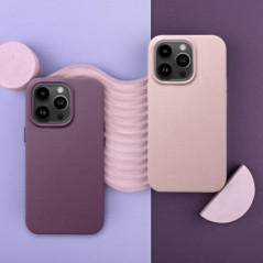 Kryt Leather Mag Cover na Apple iPhone 16 Elegantní  MagSAFE  Tmavě fialový (violet) 