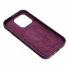 Kryt Leather Mag Cover na Apple iPhone 16 Pro Max Elegantní  MagSAFE  Tmavě fialový (violet) 