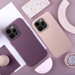 Kryt Leather Mag Cover na Apple iPhone 16 Plus Elegantní  MagSAFE  Tmavě fialový (violet) 