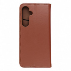 Peněženkové pouzdro Leather case SMART PRO na Samsung Galaxy S24 FE Elegantní  Hnědý