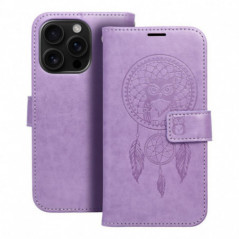 Peněženkové pouzdro MEZZO Book na Apple iPhone 16 Pro Lapač snů  Fialový (Purple)