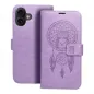 Peněženkové pouzdro MEZZO Book na Apple iPhone 16 Plus Lapač snů  Fialový (Purple)