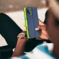 Peňaženkový obal Fancy Book na Motorola Moto G84 Námořnická modrá / Limetkovo zelený