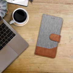 Peněženkové pouzdro JEANS na XIAOMI Redmi 13C Elegantní  Šedý