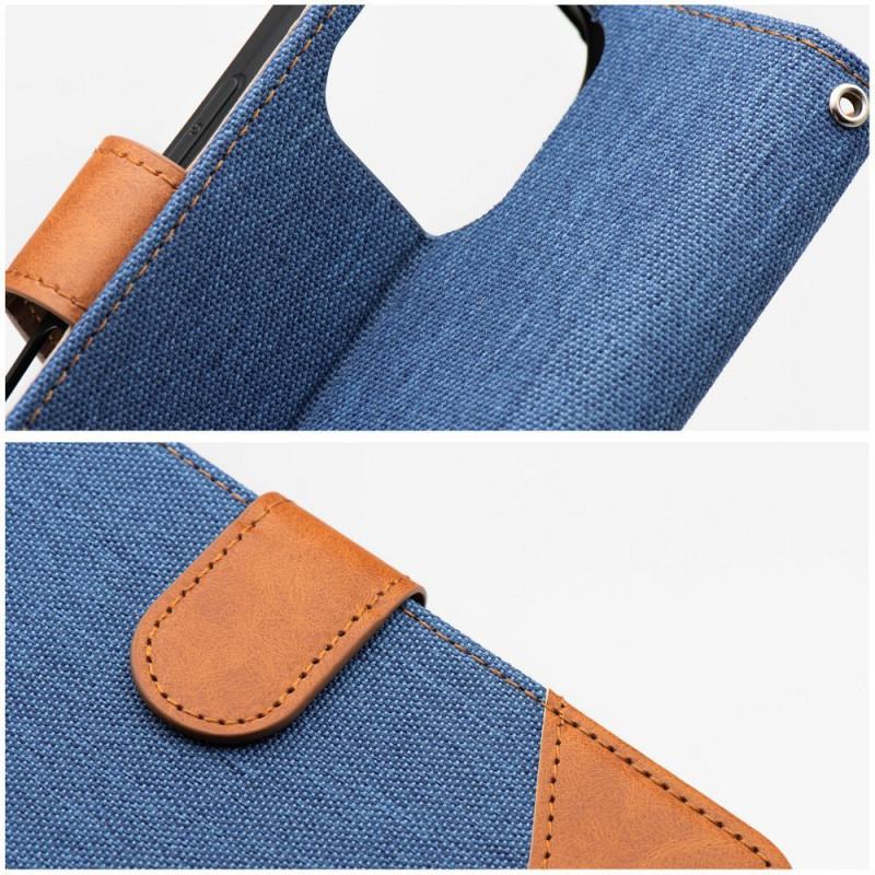 Peněženkové pouzdro JEANS na Apple iPhone 16 Plus Elegantní  Modrý