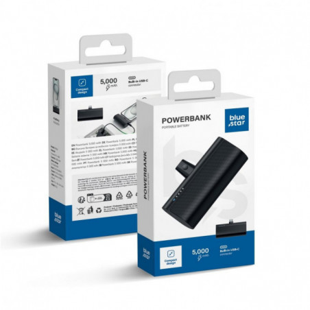 Blue Star W0556 5000 mAh Type C 2,1APower Bank Černý