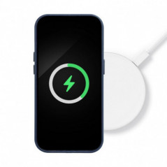 Kryt Leather Mag Cover na Samsung Galaxy S25 Elegantní  MagSAFE  Indigový modrý