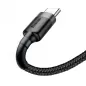 USB kabel Cafule Type C 3A 1M gray+black Černý