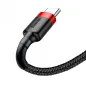 USB kabel Cafule Type C 3A red+red Černý