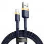 Cafule for iPhone Lightning 8-pin 2.4A 1M Gold+Blue Modrý