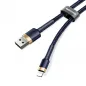 Cafule for iPhone Lightning 8-pin 2.4A 1M Gold+Blue Modrý