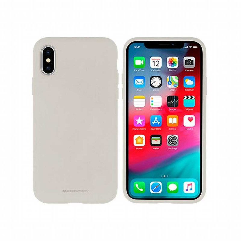 Silicone case na Apple iPhone 13 MERCURY Silikónový kryt Šedý